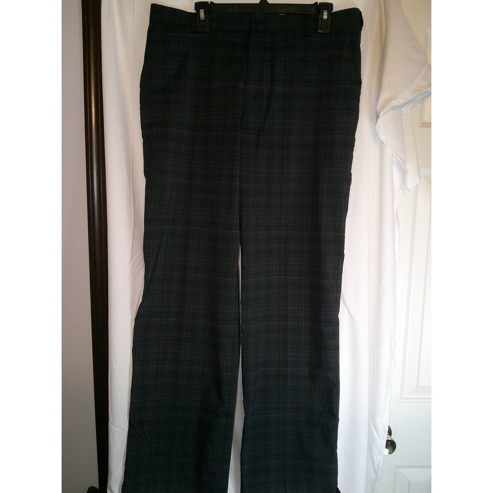 Nike Golf Dark Plaid Performance Golf Pants Moisture-Wicking Athletic Wear 34x32